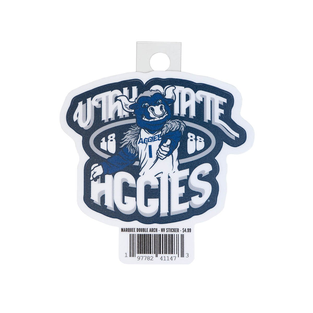 Utah State Aggies Big Blue Sticker - 2 In.